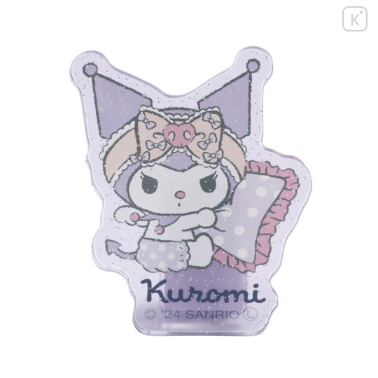 Japan Sanrio Acrylic Clip - Kuromi / Angels Relaxing Night Time Glitter - 1