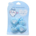 Japan Chiikawa Mascot Hair Tie Set - Hachiware / Heart Giltter Bead - 1