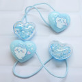 Japan Chiikawa Mascot Hair Tie Set - Hachiware / Heart Giltter Bead - 2