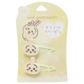 Japan Chiikawa Mascot Hair Clip Set - Usagi / Shy - 1