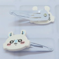 Japan Chiikawa Mascot Hair Clip Set - Momonga / Shy - 2