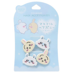 Japan Chiikawa Mascot Hair Tie Set - Momonga & Usagi / Shy