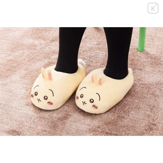 Japan Chiikawa Plush Slippers - Usagi / Marshmallow - 2