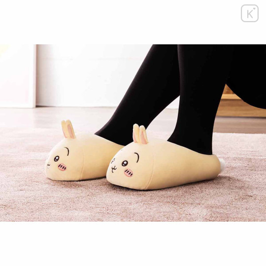 Japan Chiikawa Plush Slippers - Usagi / Marshmallow - 3