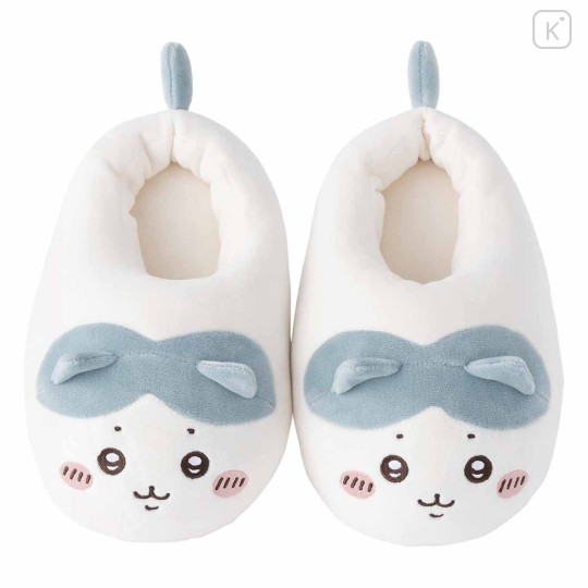 Japan Chiikawa Plush Slippers - Hachiware / Marshmallow - 1