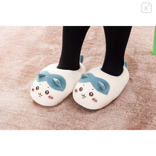 Japan Chiikawa Plush Slippers - Hachiware / Marshmallow - 2