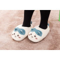 Japan Chiikawa Plush Slippers - Hachiware / Marshmallow - 2