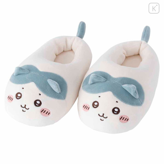 Japan Chiikawa Plush Slippers - Hachiware / Marshmallow - 4