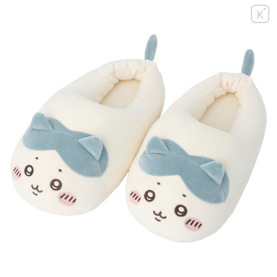 Japan Chiikawa Plush Slippers (L) - Hachiware / Marshmallow - 5