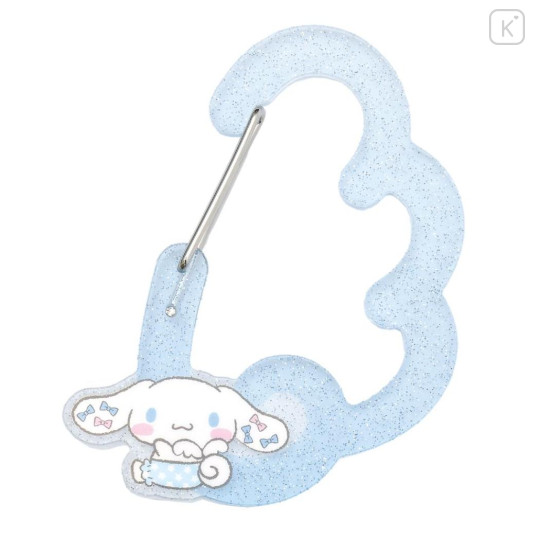 Japan Sanrio Acrylic Carabiner - Cinnamoroll / Angels Relaxing Night Time Glitter - 1