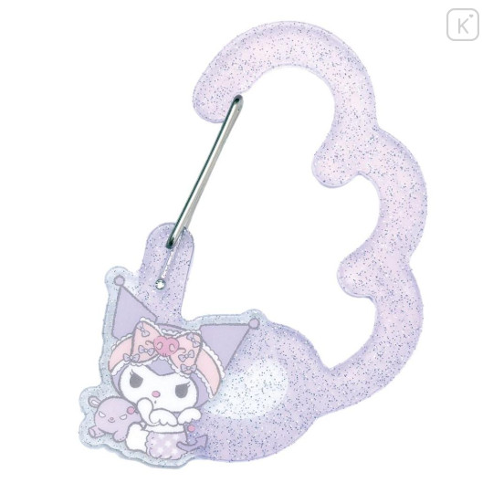 Japan Sanrio Acrylic Carabiner - Kuromi / Angels Relaxing Night Time Glitter - 1