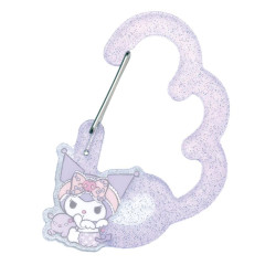 Japan Sanrio Acrylic Carabiner - Kuromi / Angels Relaxing Night Time Glitter