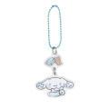 Japan Sanrio Acrylic Keychain - Cinnamoroll / Angels Relaxing Night Time Glitter - 1