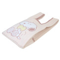 Japan Peanuts Jacquard Woven Mini Tote Bag - Snoopy & Woodstock / Beige Pink - 2