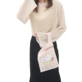 Japan Peanuts Jacquard Woven Mini Tote Bag - Snoopy & Woodstock / Beige Pink - 5