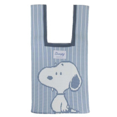 Japan Peanuts Jacquard Woven Mini Tote Bag - Snoopy : Pale Blue