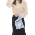Japan Peanuts Jacquard Woven Mini Tote Bag - Snoopy : Pale Blue - 5