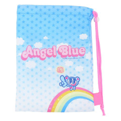 Japan Angel Blue Drawstring Pouch - Nakamura kun / Rainbow