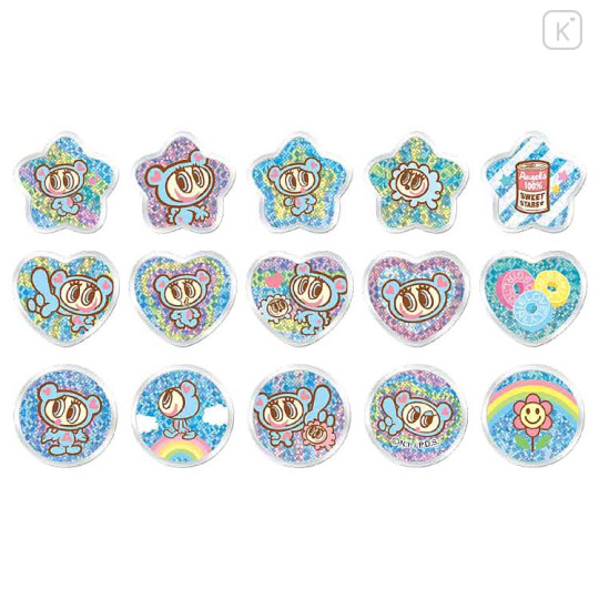 Japan Angel Blue Clear Sticker Set - Blue / Glitter - 2