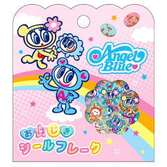 Japan Angel Blue Clear Sticker Set - Friends / Glitter