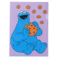 Japan Sesame Street A4 Clear File Folder - Cookie Monster / Purple - 1