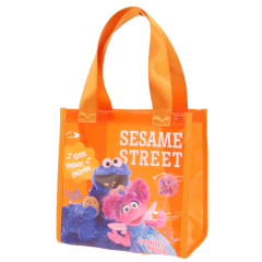 Japan Sesame Street Mini Tote Bag - Cookie Monster / Clear Orange