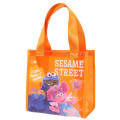 Japan Sesame Street Mini Tote Bag - Cookie Monster / Clear Orange - 1