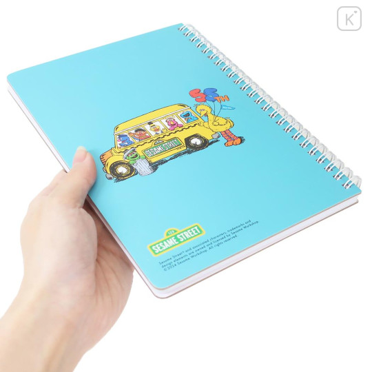 Japan Sesame Street A5 Ring Notebook - Pinocchio / Happy 55th Anniversary Blue - 2