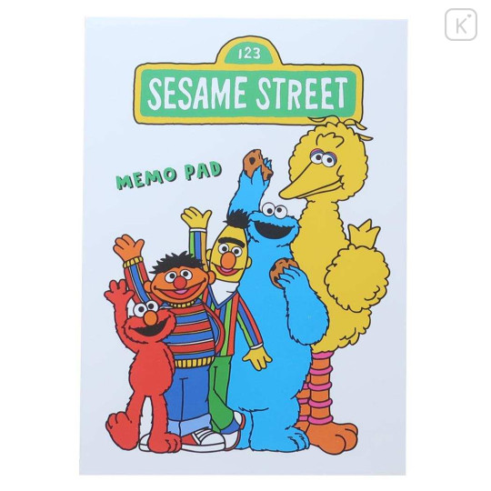 Japan Sesame Street A6 Notepad - Friends / White - 1