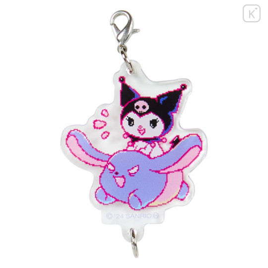 Japan Sanrio Secret Connecting Acrylic Charm - Kuromi / KUROMIfy the World Pixel Art Blind Box - 3