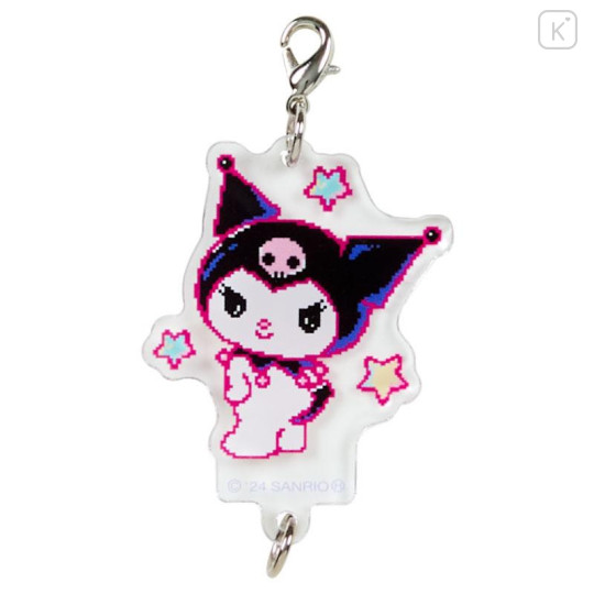 Japan Sanrio Secret Connecting Acrylic Charm - Kuromi / KUROMIfy the World Pixel Art Blind Box - 6