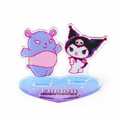 Japan Sanrio Acrylic Stand - Kuromi / KUROMIfy the World Pixel Art Baku