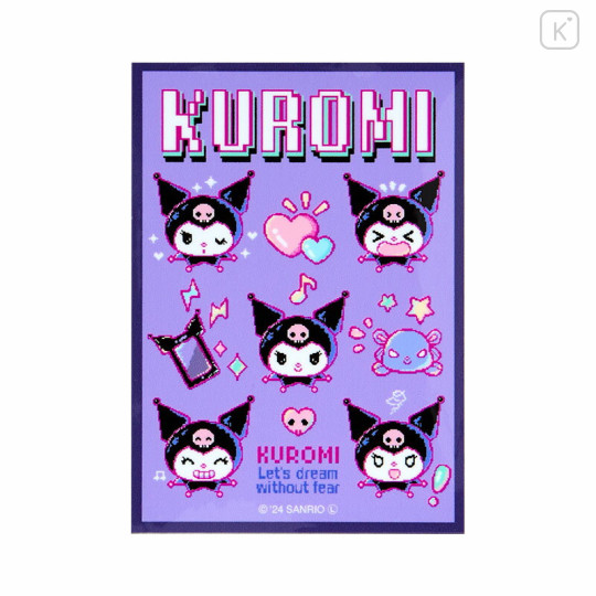 Japan Sanrio Vinyl Sticker - Kuromi / KUROMIfy the World Pixel Art A - 2