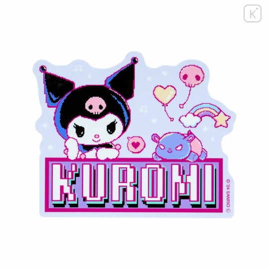 Japan Sanrio Vinyl Sticker - Kuromi / KUROMIfy the World Pixel Art C - 2