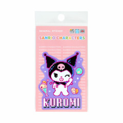 Japan Sanrio Vinyl Sticker - Kuromi / KUROMIfy the World Pixel Art D