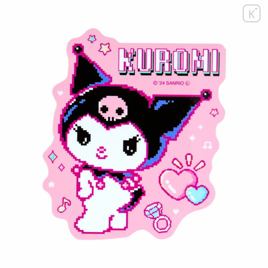 Japan Sanrio Vinyl Sticker - Kuromi / KUROMIfy the World Pixel Art E - 2