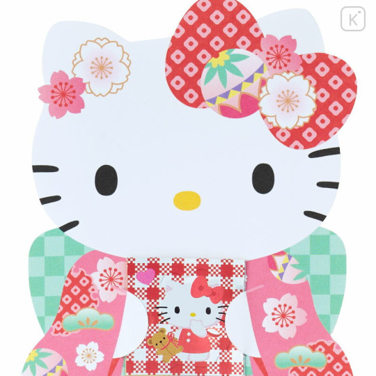 Japan Sanrio Original Decorative Envelope Set - Hello Kitty / Kimono - 3