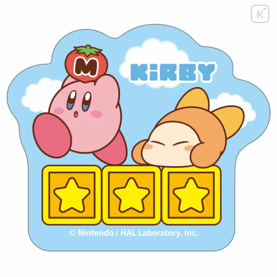 Japan Kirby Vinyl Sticker - Kirby & Waddle Dee / Blue Sky - 1