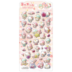 Japan Sanrio Pop Seal Hologram 3D Sticker - Characters / Pink