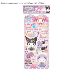 Japan Sanrio Playing Sticker - Kuromi & My Melody & My Sweet Piano / Dress Up