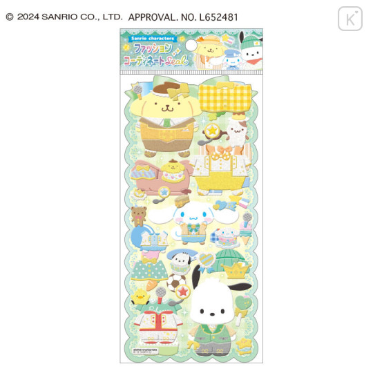 Japan Sanrio Playing Sticker - Cinnamoroll & Pochacco & Pompompurin / Dress Up - 1