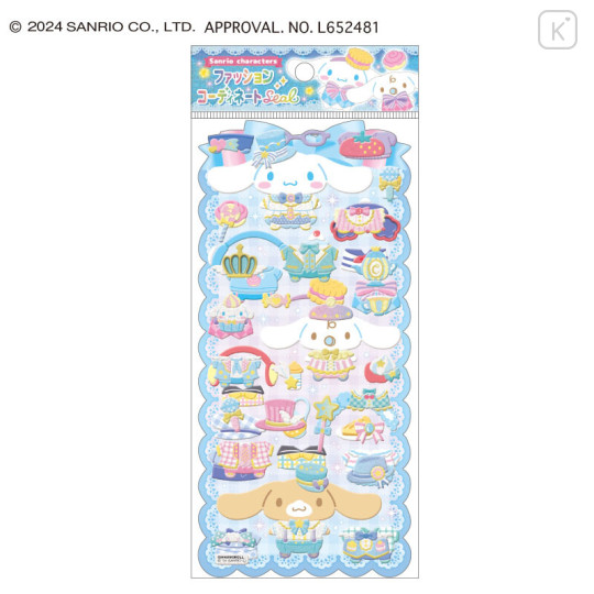 Japan Sanrio Playing Sticker - Cinnamoroll & Milk / Dress Up - 1