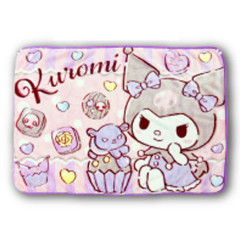 Japan Sanrio Fluffy Blanket - Kuromi / Baku Cupcake