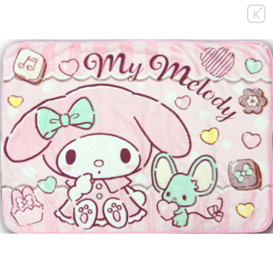 Japan Sanrio Fluffy Blanket - My Melody / Chocolate Pink - 1