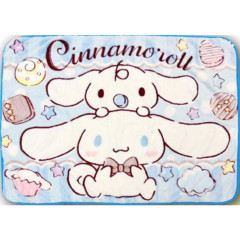 Japan Sanrio Fluffy Blanket - Cinnamoroll / Milk Chocolate Blue