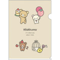 Japan San-X A4 Clear Holder - Rilakkuma / Basic Rilakkuma Favorite Things A - 1