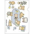 Japan San-X A4 Clear Holder - Rilakkuma / Basic Rilakkuma Favorite Things B - 1