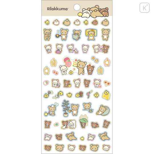 Japan San-X Sticker Sheet - Rilakkuma / Basic Rilakkuma Favorite Things A - 1