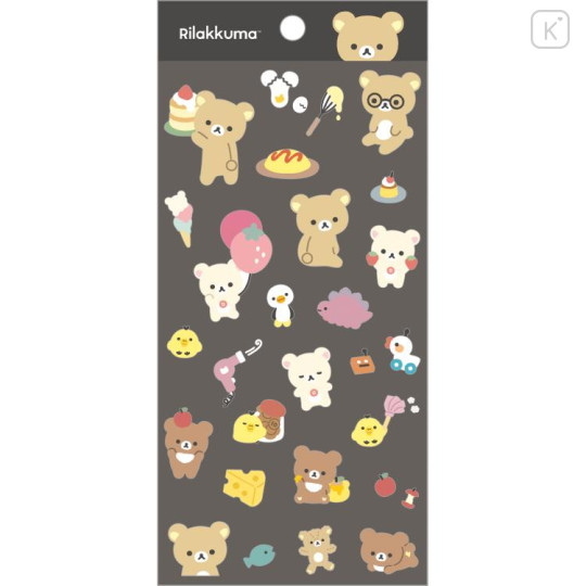 Japan San-X Sticker Sheet - Rilakkuma / Basic Rilakkuma Favorite Things B - 1