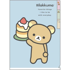 Japan San-X 3 Pockets A5 Index File - Rilakkuma / Basic Rilakkuma Favorite Things A